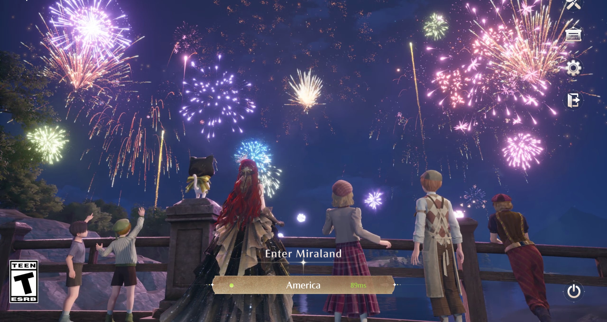 Infinity Nikki login screen showing the current Carnival of Fireworks Event.