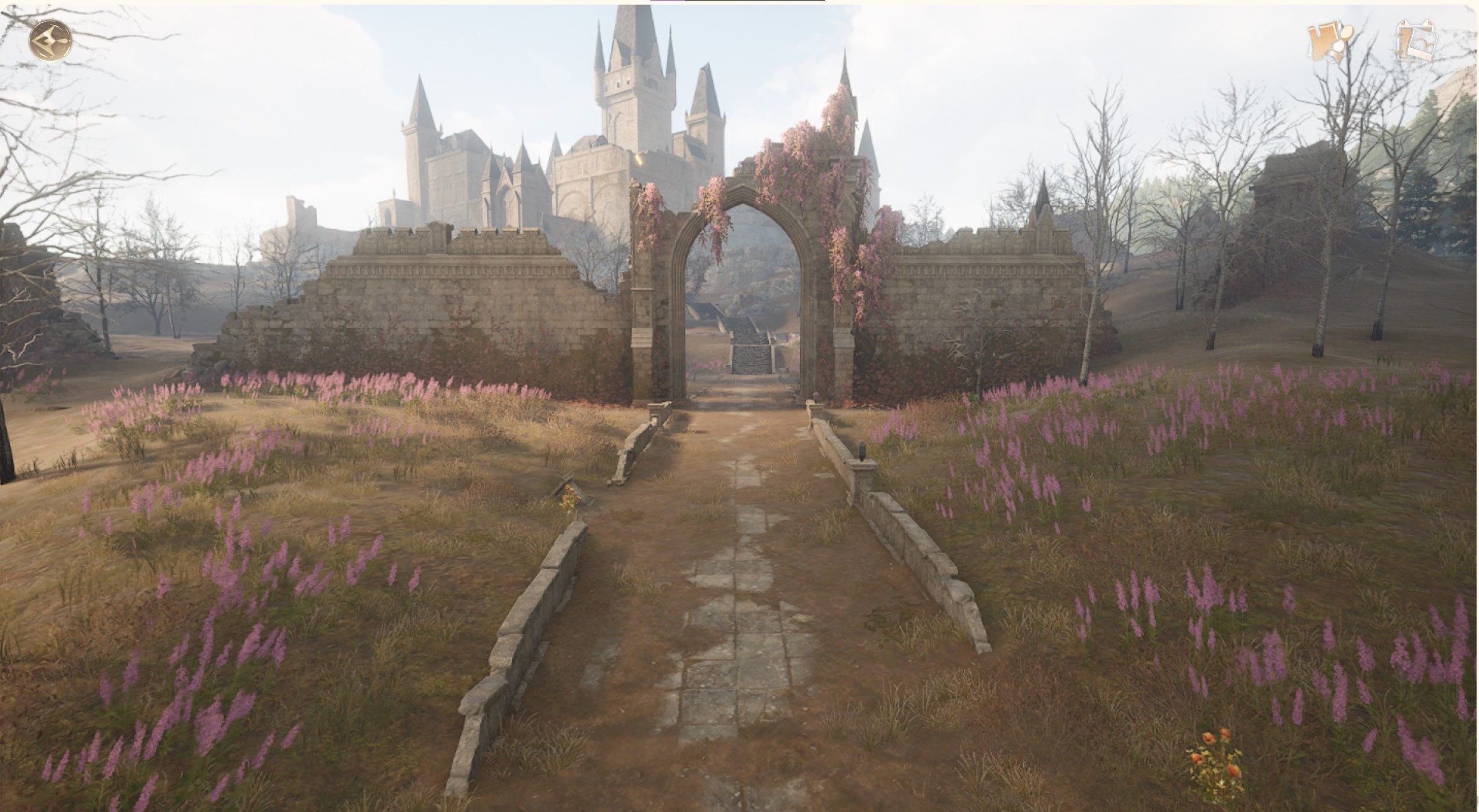 Infinity Nikki image of the Queen's Palace Ruins in the daytime.